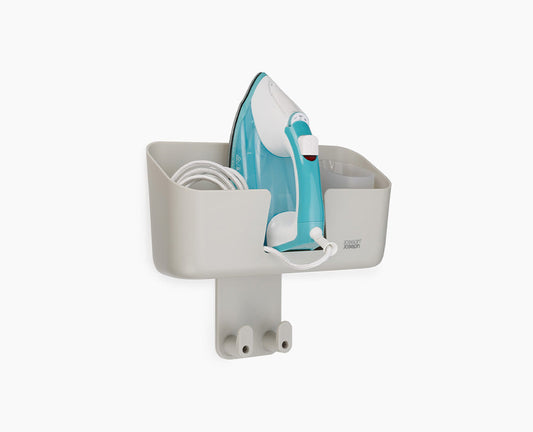 IronHub™ Wall-mounted Ecru Iron Storage Caddy