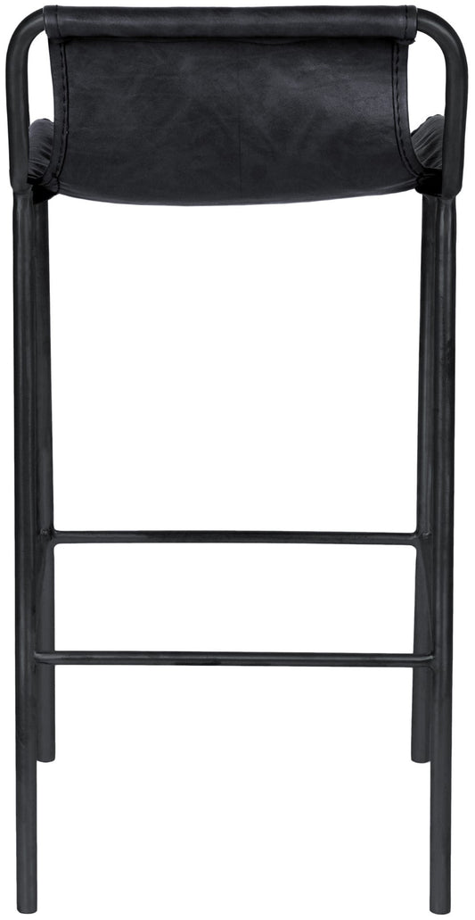 Dax Contemporary Counter Stool with Soft Upholstery and Sturdy Matte Black Metal Frame Design