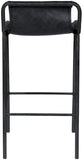 Dax Contemporary Counter Stool with Soft Upholstery and Sturdy Matte Black Metal Frame Design
