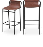 Dax Contemporary Counter Stool with Soft Upholstery and Sturdy Matte Black Metal Frame Design