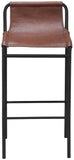 Dax Contemporary Counter Stool with Soft Upholstery and Sturdy Matte Black Metal Frame Design