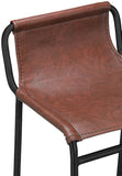 Dax Contemporary Counter Stool with Soft Upholstery and Sturdy Matte Black Metal Frame Design