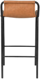 Dax Contemporary Counter Stool with Soft Upholstery and Sturdy Matte Black Metal Frame Design