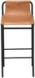 Dax Contemporary Counter Stool with Soft Upholstery and Sturdy Matte Black Metal Frame Design