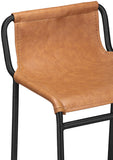 Dax Contemporary Counter Stool with Soft Upholstery and Sturdy Matte Black Metal Frame Design