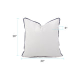 20 x 20 Outdoor Pillow with Dec Cord- Seascape Natural- Poly Insert