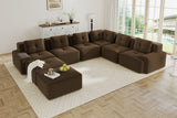 CORDELIA 151" 6-Seater Sofa with 2 Ottomans