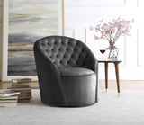 Alessio Velvet Swivel Accent Chair with Deep Button Tufting for a Chic Contemporary Living Space