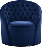 Alessio Velvet Swivel Accent Chair with Deep Button Tufting for a Chic Contemporary Living Space