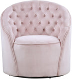 Alessio Velvet Swivel Accent Chair with Deep Button Tufting for a Chic Contemporary Living Space