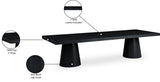 Tavolo Contemporary Dining Table with Rich Black Oak Finish and Expanding Leaf Extensions for Versatility