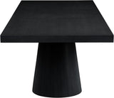 Tavolo Contemporary Dining Table with Rich Black Oak Finish and Expanding Leaf Extensions for Versatility