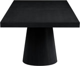 Tavolo Contemporary Dining Table with Rich Black Oak Finish and Expanding Leaf Extensions for Versatility