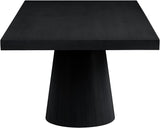 Tavolo Contemporary Dining Table with Rich Black Oak Finish and Expanding Leaf Extensions for Versatility