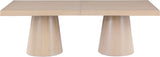Tavolo Contemporary Dining Table with Rich Black Oak Finish and Expanding Leaf Extensions for Versatility