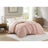 Satin Trim Lightweight Down Alternative Blanket, Blush