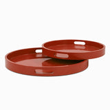Saint Tropez Round Tray Set of 2 - Intense Rust