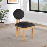 Napa Dining Chair Set of 2 - Contemporary Design with Luxurious Boucle Fabric and Natural Wood Frame