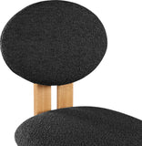 Napa Dining Chair Set of 2 - Contemporary Design with Luxurious Boucle Fabric and Natural Wood Frame