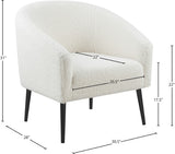 Barlow Faux Sheepskin Accent Chair - Luxurious Comfort with Contemporary Design and Gold Legs