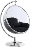 Luna Acrylic Swing Chair with Chrome Base – Modern Bubble Design for Ultimate Comfort & Style