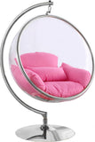 Luna Acrylic Swing Chair with Chrome Base – Modern Bubble Design for Ultimate Comfort & Style