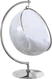 Luna Acrylic Swing Chair with Chrome Base – Modern Bubble Design for Ultimate Comfort & Style