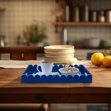 Rectangular Scalloped Riviera Tray - Blue