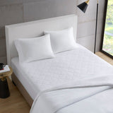 Cotton Percale Quilted Mattress Pad, White