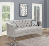 Avonlea Upholstered Sloped Arm Sofa Grey Velvet