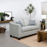 Salizar Upholstered Flared Arm Loveseat Sand