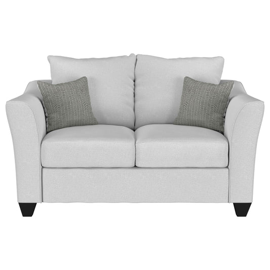 Salizar Upholstered Flared Arm Loveseat Sand