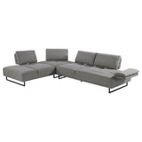 Arden Upholstered Sectional Sofa with Adjustable Back Taupe