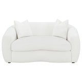 Isabella Faux Sheepskin Upholstered Loveseat Natural