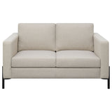 Tilly Upholstered Track Arm Loveseat Oatmeal