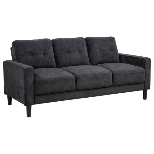 Bowen II Fabric Upholstered Track Arm Sofa – Steel Grey