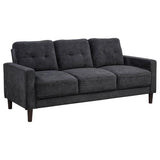 Bowen II Fabric Upholstered Track Arm Sofa – Steel Grey