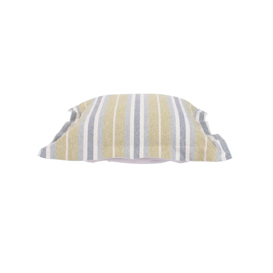 Indoor/Outdoor Puff Scroll Ottoman Dune Moss Cover Only