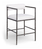 Axis - Linen Textured Cream Fabric Upholstered Counter Stool (Set of 2)