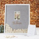 Wooden Hearts For Guest Book Alternative (Set of 75)