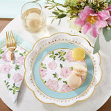 Blue Tea Time Whimsy Paper Plates Set of 16