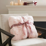 Faux Fur Velvet Throw 50x60", Pink