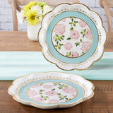 Blue Tea Time Whimsy Paper Plates Set of 16
