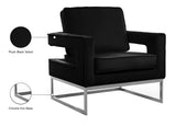 Noah Velvet Accent Chair – Luxurious Contemporary Design with Plush Comfort and Sturdy Iron Legs