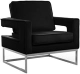 Noah Velvet Accent Chair – Luxurious Contemporary Design with Plush Comfort and Sturdy Iron Legs