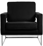 Noah Velvet Accent Chair – Luxurious Contemporary Design with Plush Comfort and Sturdy Iron Legs