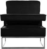 Noah Velvet Accent Chair – Luxurious Contemporary Design with Plush Comfort and Sturdy Iron Legs