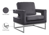 Noah Velvet Accent Chair – Luxurious Contemporary Design with Plush Comfort and Sturdy Iron Legs