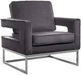 Noah Velvet Accent Chair – Luxurious Contemporary Design with Plush Comfort and Sturdy Iron Legs
