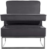 Noah Velvet Accent Chair – Luxurious Contemporary Design with Plush Comfort and Sturdy Iron Legs